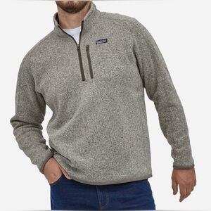 Patagonia Men's The Better Sweater Quarter-Zip in Heathered Gray XL